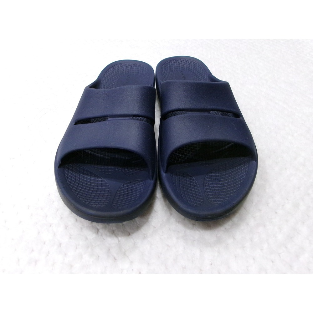 OOFOS Unisex M9 W11 OOahh Slide Navy Blue‎ Recovery Sandal 1100-NAVY